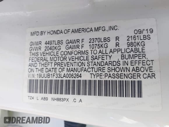 ✅ 2020 Acura TLX • VIN: 19UUB1F33LA006264 • Lot: 43666466. Wystawiony na IAAI z przebiegiem 87 510 mil. Bezpłatny archiwum sprzedaży aukcyjnych z USA i szczegółowy raport historii pojazdu na DreamBid. Zdjęcie 9.