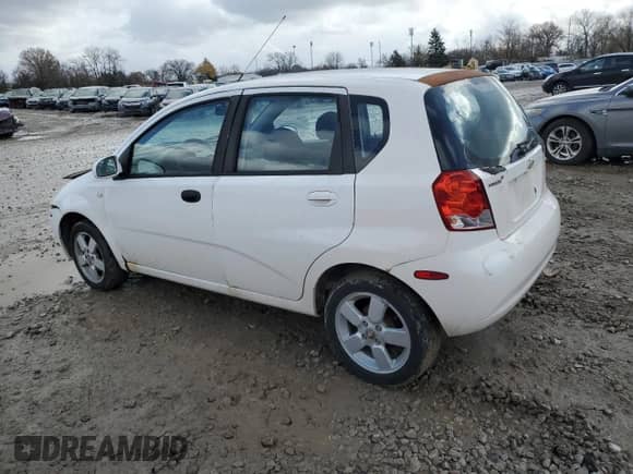 2008 Chevrolet Aveo LS with VIN KL1TD66638B115392, listed as a Copart auction lot 81977734 with 156,933 mi miles and Salvage title. Bid and sale history available at DreamBid. Image 2.