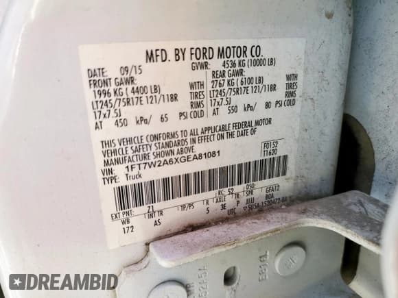 ✅ 2016 Ford F-250 XL • VIN: 1FT7W2A6XGEA81081 • Lot: 85558445. Wystawiony na Copart z przebiegiem 275 955 mil. Bezpłatny archiwum sprzedaży aukcyjnych z USA i szczegółowy raport historii pojazdu na DreamBid. Zdjęcie 12.