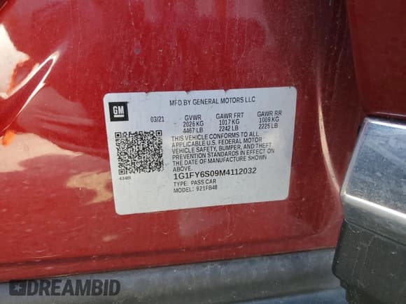 ✅ 2021 Chevrolet Bolt EV LT • VIN: 1G1FY6S09M4112032 • Lot: 50244875. Wystawiony na Copart z przebiegiem 27 696 mil. Bezpłatny archiwum sprzedaży aukcyjnych z USA i szczegółowy raport historii pojazdu na DreamBid. Zdjęcie 12.