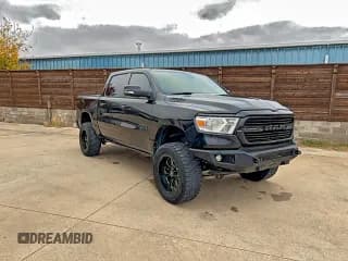 ✅ 2019 Ram 1500 Big Horn • VIN: 1C6SRFFTXKN592443 • Lot: 97272355. Listed on Copart with 130,652 mi. Free auction sales archive from the USA and detailed vehicle history report at DreamBid. Image 1.