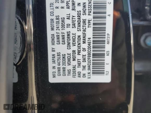 ✅ 2014 Acura TSX Technology • VIN: JH4CU2F69EC004674 • Лот: 69073165. Опубликован ранее на Copart с пробегом 150 076 миль. Бесплатный доступ к архиву аукционных продаж из США и подробный отчёт об истории автомобиля на DreamBid. Изображение 12.