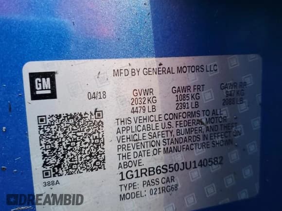 ✅ 2018 Chevrolet Volt Premier • VIN: 1G1RB6S50JU140582 • Lot: 75993264. Wystawiony na Copart z przebiegiem 55 050 mil. Bezpłatny archiwum sprzedaży aukcyjnych z USA i szczegółowy raport historii pojazdu na DreamBid. Zdjęcie 13.