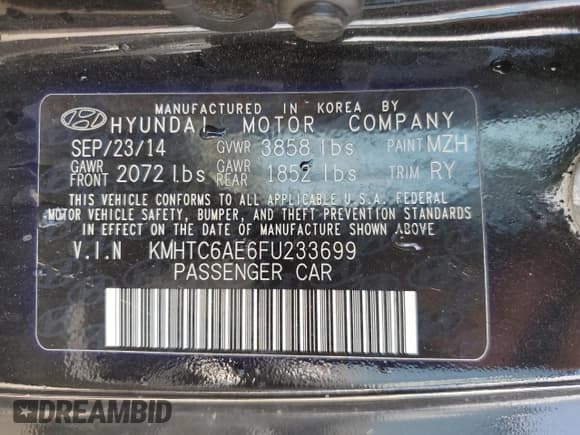 ✅ 2015 Hyundai Veloster Turbo • VIN: KMHTC6AE6FU233699 • Lot: 66716325. Wystawiony na Copart z przebiegiem 111 794 mil. Bezpłatny archiwum sprzedaży aukcyjnych z USA i szczegółowy raport historii pojazdu na DreamBid. Zdjęcie 13.