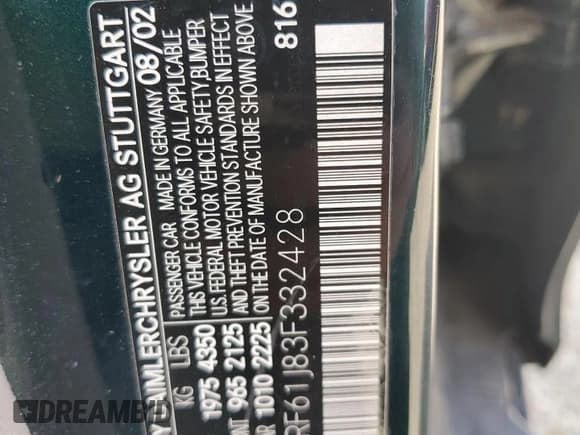 ✅ 2003 Mercedes-Benz C 240 • VIN: WDBRF61J83F332428 • Lot: 80079425. Wystawiony na Copart z przebiegiem 150 443 mil. Bezpłatny archiwum sprzedaży aukcyjnych z USA i szczegółowy raport historii pojazdu na DreamBid. Zdjęcie 12.