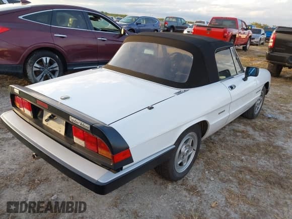✅ 1989 Alfa Romeo Spider • VIN: ZARBA5583K1066434 • Lot: 40554529. Listed on IAAI with 49,263 mi. Free auction sales archive from the USA and detailed vehicle history report at DreamBid. Image 4.