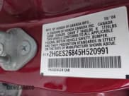 ✅ 2005 Honda Civic EX SSRS • VIN: 2HGES26845H520991 • Lot: 43135217. Listed on IAAI with 109,007 mi. Free auction sales archive from the USA and detailed vehicle history report at DreamBid. Image 9.