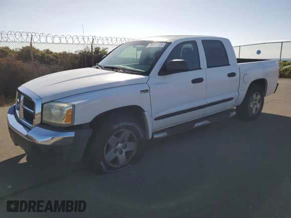 2005 Dodge Dakota SLT with VIN 1D7HE48N05S112861, listed as a Copart auction lot 76417804 with 165,870 mi miles and Salvage title. Bid and sale history available at DreamBid. Image 1.