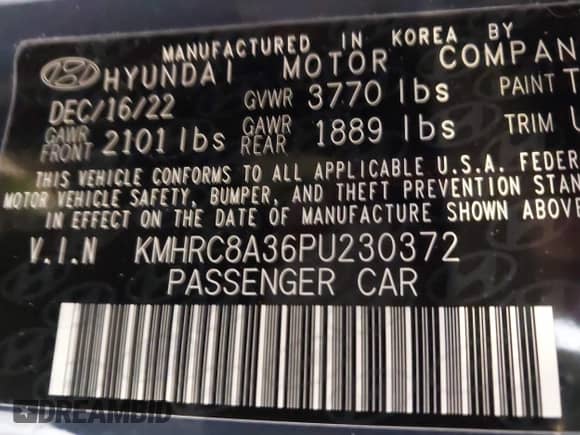 2023 Hyundai Venue Limited с VIN KMHRC8A36PU230372, выставлен на аукционе IAAI как лот 43278678 с пробегом 29 110 миль миль и . История ставок и продаж доступна на DreamBid. Изображение 9.