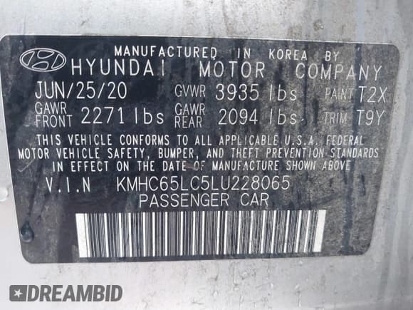 ✅ 2020 Hyundai Ioniq Blue • VIN: KMHC65LC5LU228065 • Lot: 41203878. Wystawiony na IAAI z przebiegiem 108 931 mil. Bezpłatny archiwum sprzedaży aukcyjnych z USA i szczegółowy raport historii pojazdu na DreamBid. Zdjęcie 9.