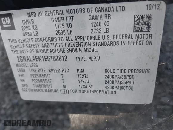 ✅ 2014 Chevrolet Equinox LS • VIN: 2GNALAEK1E6153813 • Лот: 43553173. Опубликован ранее на IAAI с пробегом 131 299 миль. Бесплатный доступ к архиву аукционных продаж из США и подробный отчёт об истории автомобиля на DreamBid. Изображение 9.