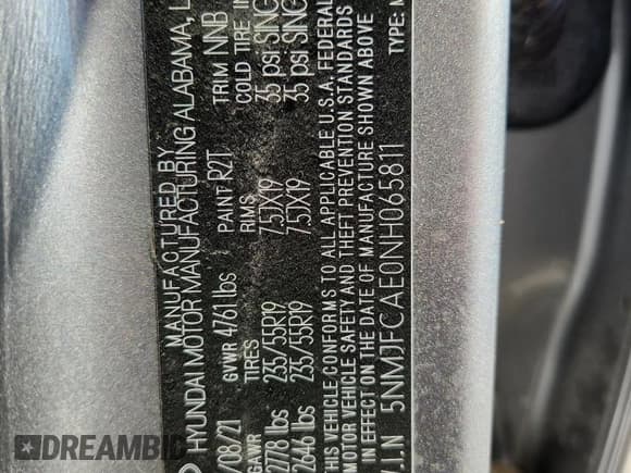 ✅ 2022 Hyundai Tucson SEL • VIN: 5NMJFCAE0NH065811 • Lot: 68656795. Wystawiony na Copart z przebiegiem Nie podano. Bezpłatny archiwum sprzedaży aukcyjnych z USA i szczegółowy raport historii pojazdu na DreamBid. Zdjęcie 14.