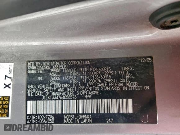 ✅ 2006 Scion xB • VIN: JTLKT334764058578 • Лот: 94329795. Опубликован ранее на Copart с пробегом 253 516 миль. Бесплатный доступ к архиву аукционных продаж из США и подробный отчёт об истории автомобиля на DreamBid. Изображение 12.