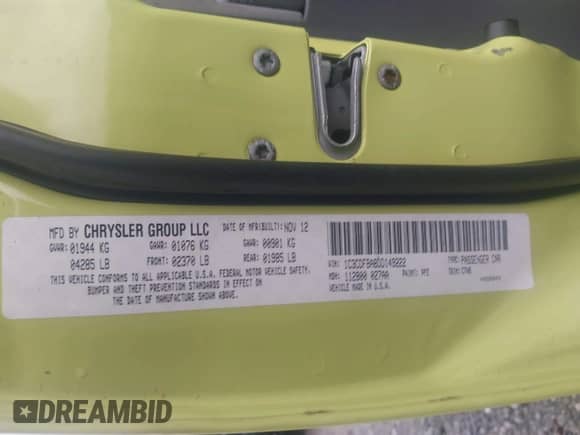 2013 Dodge Dart SXT z VIN 1C3CDFBA8DD149222, wystawiony jako IAAI lot #43554768 z przebiegiem 253 490 mil mil oraz . Historia ofert i sprzedaży dostępna na DreamBid. Obrazek 9.