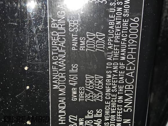 2023 Hyundai Tucson SEL с VIN 5NMJBCAEXPH190006, выставлен на аукционе Copart как лот 85425625 с пробегом 146 593 миль миль и Чистый • Clean title. История ставок и продаж доступна на DreamBid. Изображение 13.