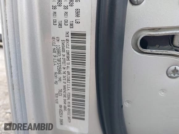 ✅ 2015 Ram 1500 Big Horn • VIN: 1C6RR7LT8FS725846 • Lot: 41343853. Listed on IAAI with 143,890 mi. Free auction sales archive from the USA and detailed vehicle history report at DreamBid. Image 9.