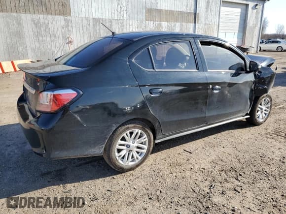 ✅ 2021 Mitsubishi Mirage SE • VIN: ML32FVFJ6MHF02612 • Lot: 51829915. Listed on Copart with 93,448 mi. Free auction sales archive from the USA and detailed vehicle history report at DreamBid. Image 3.