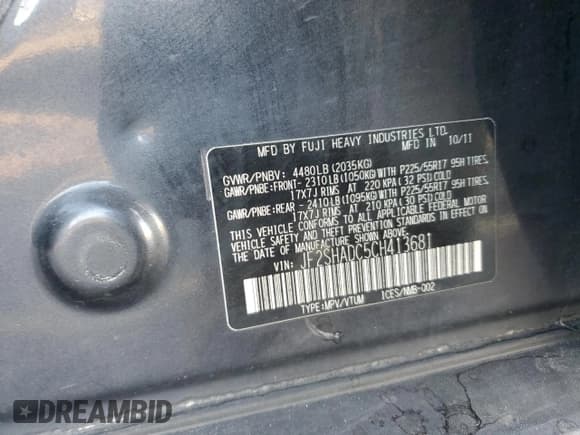 ✅ 2012 Subaru Forester X Premium • VIN: JF2SHADC5CH413681 • Lot: 90689095. Wystawiony na Copart z przebiegiem 120 275 mil. Bezpłatny archiwum sprzedaży aukcyjnych z USA i szczegółowy raport historii pojazdu na DreamBid. Zdjęcie 14.