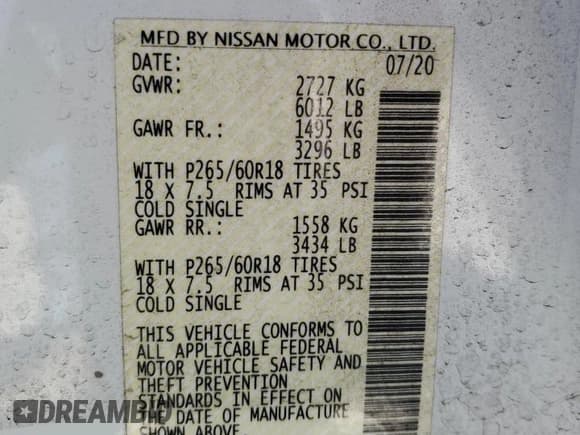 ✅ 2020 Nissan Frontier Pro-4X • VIN: 1N6ED0EB6LN707645 • Lot: 64785505. Listed on Copart with Not provided. Free auction sales archive from the USA and detailed vehicle history report at DreamBid. Image 12.