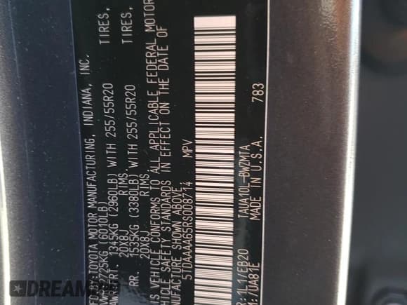 ✅ 2024 Lexus TX 350 • VIN: 5TDAAAA65RS008714 • Lot: 87905515. Listed on Copart with 5,384 mi. Free auction sales archive from the USA and detailed vehicle history report at DreamBid. Image 16.