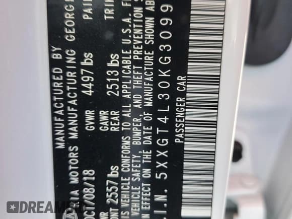 ✅ 2019 Kia Optima LX • VIN: 5XXGT4L30KG309956 • Lot: 81829505. Wystawiony na Copart z przebiegiem 99 432 mil. Bezpłatny archiwum sprzedaży aukcyjnych z USA i szczegółowy raport historii pojazdu na DreamBid. Zdjęcie 12.