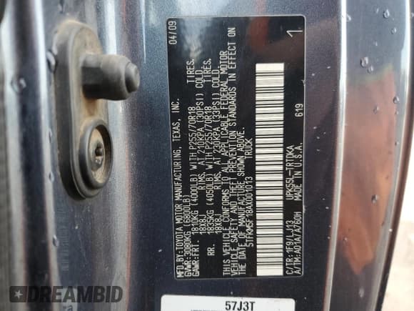 ✅ 2010 Toyota Tundra • VIN: 5TFKM5F18AX001013 • Лот: 79338384. Опубликован ранее на Copart с пробегом 296 666 миль. Бесплатный доступ к архиву аукционных продаж из США и подробный отчёт об истории автомобиля на DreamBid. Изображение 13.