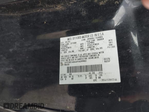 ✅ 2004 Ford Ranger Edge • VIN: 1FTYR14E64PA09982 • Лот: 43594273. Опубликован ранее на IAAI с пробегом 199 387 миль. Бесплатный доступ к архиву аукционных продаж из США и подробный отчёт об истории автомобиля на DreamBid. Изображение 9.