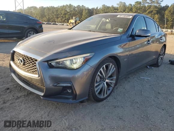 ✅ 2018 Infiniti Q50 Sport • VIN: JN1EV7AP8JM357788 • Лот: 91130485. Опубликован ранее на Copart с пробегом 86 912 миль. Бесплатный доступ к архиву аукционных продаж из США и подробный отчёт об истории автомобиля на DreamBid. Изображение 1.
