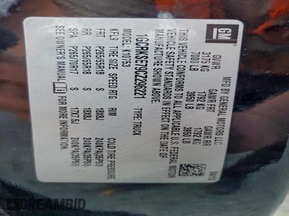 ✅ 2012 Chevrolet Silverado 1500 LT • VIN: 1GCRKSE79CZ296221 • Лот: 94147555. Опубликован ранее на Copart с пробегом 155 968 миль. Бесплатный доступ к архиву аукционных продаж из США и подробный отчёт об истории автомобиля на DreamBid. Изображение 12.