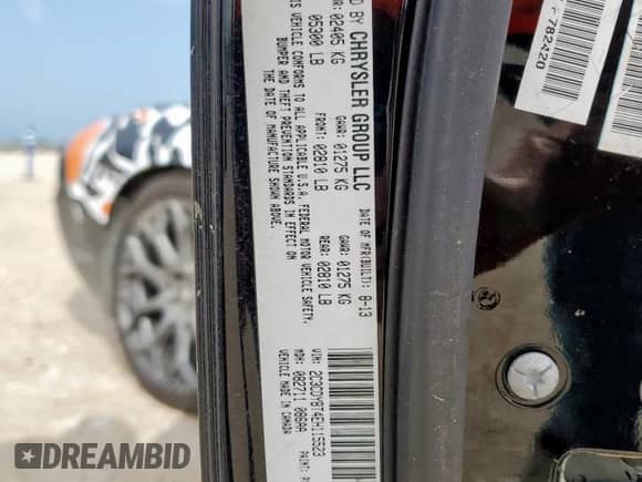 2014 Dodge Challenger Shaker with VIN 2C3CDYBT4EH115523, listed as a Copart auction lot 63051105 with 63,409 mi miles and Salvage title. Bid and sale history available at DreamBid. Image 12.