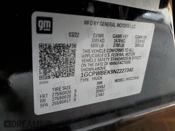 ✅ 2022 Chevrolet Silverado 1500 Custom • VIN: 1GCPWBEK9NZ227340 • Лот: 81991505. Опубликован ранее на Copart с пробегом 84 924 миль. Бесплатный доступ к архиву аукционных продаж из США и подробный отчёт об истории автомобиля на DreamBid. Изображение 12.