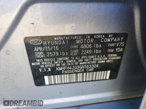 2016 Hyundai Azera Limited с VIN KMHFH4JG3GA563324, выставлен на аукционе Copart как лот 91602445 с пробегом 205 684 миль миль и Чистый • Clean title. История ставок и продаж доступна на DreamBid. Изображение 12.