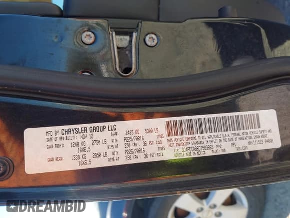 ✅ 2013 Dodge Journey Canada Value • VIN: 3C4PDCAB6DT583865 • Лот: 43671681. Опубликован ранее на IAAI с пробегом 236 025 миль. Бесплатный доступ к архиву аукционных продаж из США и подробный отчёт об истории автомобиля на DreamBid. Изображение 9.