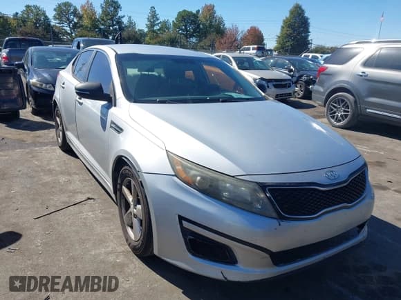 ✅ 2014 Kia Optima LX • VIN: 5XXGM4A71EG265621 • Lot: 43477690. Listed on IAAI with 205,608 mi. Free auction sales archive from the USA and detailed vehicle history report at DreamBid. Image 1.