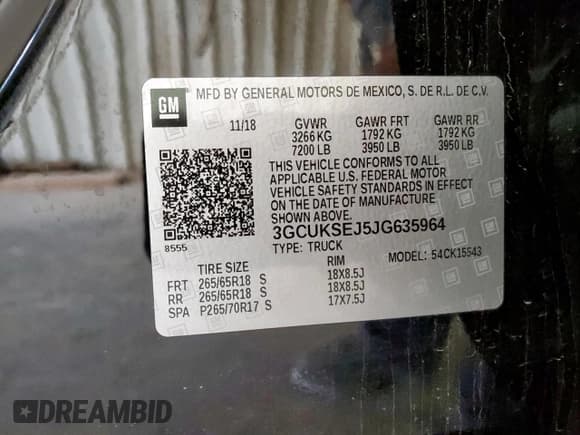 ✅ 2018 Chevrolet Silverado 1500 LTZ • VIN: 3GCUKSEJ5JG635964 • Lot: 86049035. Wystawiony na Copart z przebiegiem 179 676 mil. Bezpłatny archiwum sprzedaży aukcyjnych z USA i szczegółowy raport historii pojazdu na DreamBid. Zdjęcie 12.