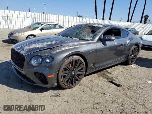 ✅ 2022 Bentley Continental GT Speed • VIN: SCBCT2ZG9NC001625 • Лот: 44200675. Опубликован ранее на Copart с пробегом 15 839 миль. Бесплатный доступ к архиву аукционных продаж из США и подробный отчёт об истории автомобиля на DreamBid. Изображение 1.