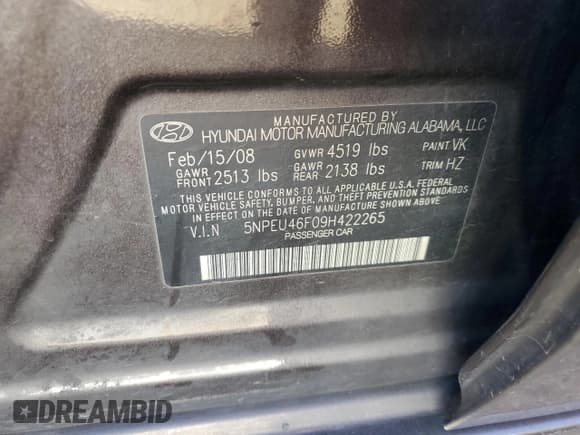 ✅ 2009 Hyundai Sonata Limited • VIN: 5NPEU46F09H422265 • Лот: 83654174. Опубликован ранее на Copart с пробегом 226 964 миль. Бесплатный доступ к архиву аукционных продаж из США и подробный отчёт об истории автомобиля на DreamBid. Изображение 12.