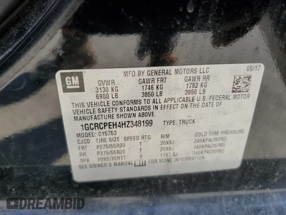 ✅ 2017 Chevrolet Silverado 1500 Custom • VIN: 1GCRCPEH4HZ348199 • Lot: 81851375. Wystawiony na Copart z przebiegiem 97 714 mil. Bezpłatny archiwum sprzedaży aukcyjnych z USA i szczegółowy raport historii pojazdu na DreamBid. Zdjęcie 12.