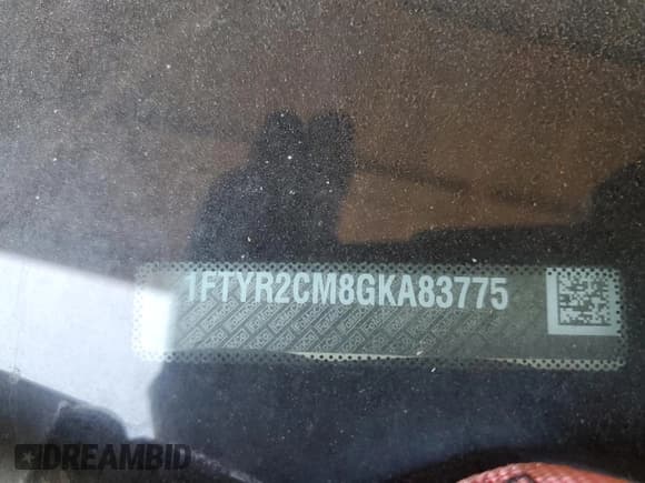 ✅ 2016 Ford Transit Cargo • VIN: 1FTYR2CM8GKA83775 • Lot: 80872255. Listed on Copart with Not provided. Free auction sales archive from the USA and detailed vehicle history report at DreamBid. Image 14.