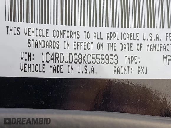 ✅ 2019 Dodge Durango GT • VIN: 1C4RDJDG8KC559953 • Lot: 43429304. Listed on IAAI with 102,828 mi. Free auction sales archive from the USA and detailed vehicle history report at DreamBid. Image 9.
