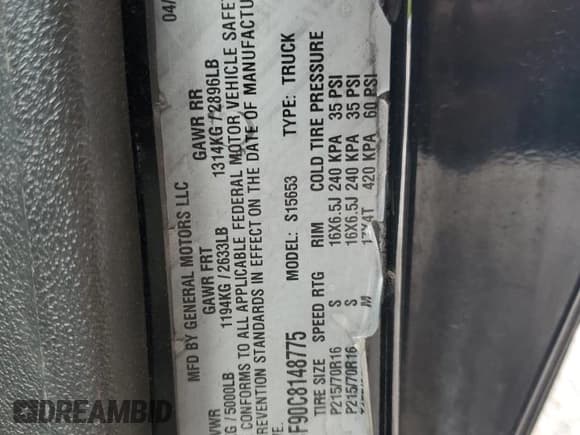 ✅ 2012 Chevrolet Colorado 1LT • VIN: 1GCESCF90C8148775 • Лот: 54994255. Опубликован ранее на Copart с пробегом 168 809 миль. Бесплатный доступ к архиву аукционных продаж из США и подробный отчёт об истории автомобиля на DreamBid. Изображение 12.