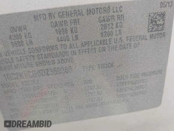 ✅ 2013 Chevrolet Silverado 2500HD Work Truck • VIN: 1GC2KVCG0DZ369368 • Lot: 42240624. Wystawiony na IAAI z przebiegiem 196 105 mil. Bezpłatny archiwum sprzedaży aukcyjnych z USA i szczegółowy raport historii pojazdu na DreamBid. Zdjęcie 9.