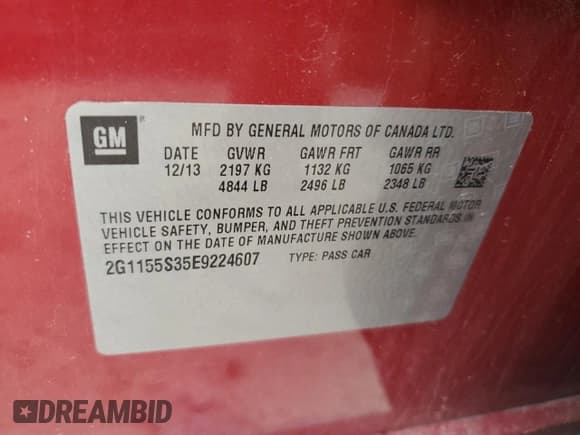 ✅ 2014 Chevrolet Impala LTZ • VIN: 2G1155S35E9224607 • Лот: 72683634. Опубликован ранее на Copart с пробегом 166 192 миль. Бесплатный доступ к архиву аукционных продаж из США и подробный отчёт об истории автомобиля на DreamBid. Изображение 12.