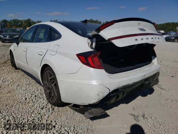 2021 Hyundai Sonata N Line z VIN 5NPEK4JCXMH106173, wystawiony jako Copart lot #63964922 z przebiegiem 33 565 mil mil oraz . Historia ofert i sprzedaży dostępna na DreamBid. Obrazek 3.