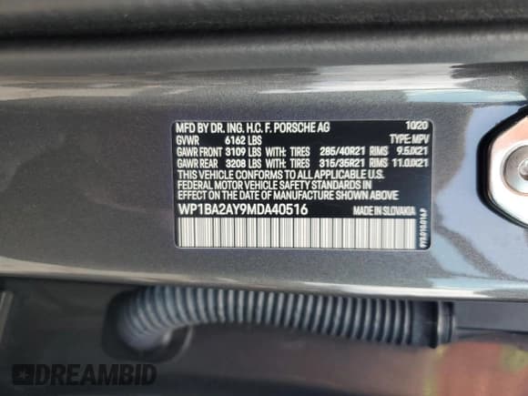 ✅ 2021 Porsche Cayenne • VIN: WP1BA2AY9MDA40516 • Lot: 70548045. Wystawiony na Copart z przebiegiem 30 350 mil. Bezpłatny archiwum sprzedaży aukcyjnych z USA i szczegółowy raport historii pojazdu na DreamBid. Zdjęcie 13.