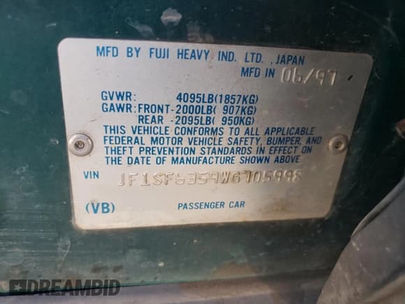 ✅ 1998 Subaru Forester L • VIN: JF1SF6359WG705998 • Lot: 70303674. Wystawiony na Copart z przebiegiem Nie podano. Bezpłatny archiwum sprzedaży aukcyjnych z USA i szczegółowy raport historii pojazdu na DreamBid. Zdjęcie 14.