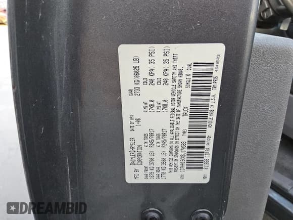 ✅ 2006 Dodge 1500 ST • VIN: 1D7HA16KX6J170583 • Лот: 76691904. Опубликован ранее на Copart с пробегом 245 813 миль. Бесплатный доступ к архиву аукционных продаж из США и подробный отчёт об истории автомобиля на DreamBid. Изображение 13.