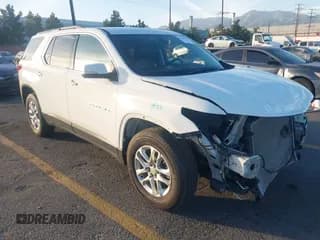 ✅ 2021 Chevrolet Traverse LT • VIN: 1GNERHKW5MJ169062 • Lot: 43650937. Listed on IAAI with 46,539 mi. Free auction sales archive from the USA and detailed vehicle history report at DreamBid. Image 1.