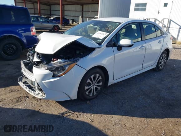 ✅ 2022 Toyota Corolla Hybrid LE • VIN: JTDEAMDE9N3005400 • Lot: 43584787. Wystawiony na IAAI z przebiegiem 58 525 mil. Bezpłatny archiwum sprzedaży aukcyjnych z USA i szczegółowy raport historii pojazdu na DreamBid. Zdjęcie 2.