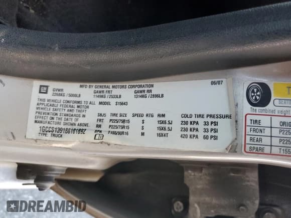 ✅ 2008 Chevrolet Colorado 1LT • VIN: 1GCCS139188101892 • Лот: 45914705. Опубликован ранее на Copart с пробегом 284 836 миль. Бесплатный доступ к архиву аукционных продаж из США и подробный отчёт об истории автомобиля на DreamBid. Изображение 14.